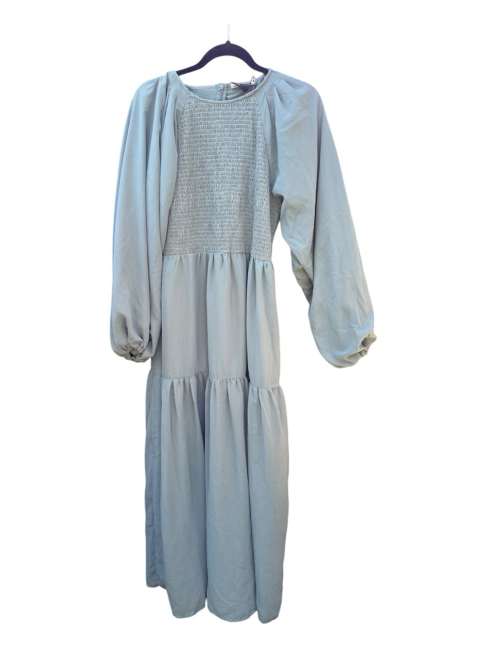 ASOS Sage Green Smocked Bodice Tiered Maxi Dress - Picture 6 of 6